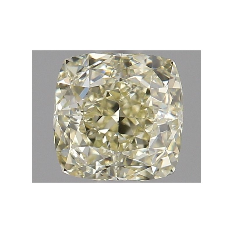 Diament o barwie fantazyjnej szlif poduszkowy brylantowy, 0.84ct, VS1, Fancy Light Yellow, GIA 2166937569