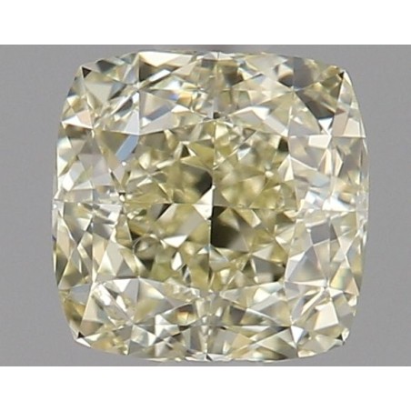 Diament o barwie fantazyjnej szlif poduszkowy brylantowy, 0.84ct, VS1, Fancy Light Yellow, GIA 2166937569