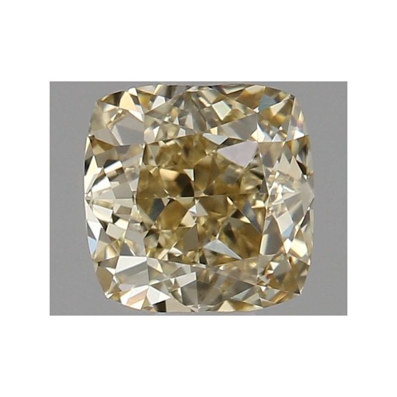 Diament o barwie fantazyjnej szlif poduszkowy brylantowy, 0.61ct, VVS1, Fancy Brownish Yellow, GIA 2166937367