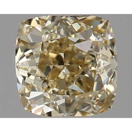 Diament o barwie fantazyjnej szlif poduszkowy brylantowy, 0.61ct, VVS1, Fancy Brownish Yellow, GIA 2166937367
