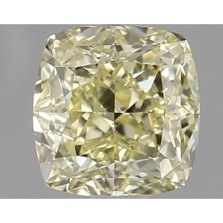 Diament o barwie fantazyjnej szlif poduszkowy brylantowy, 0.8ct, VVS2, Fancy Light Yellow, GIA 2196072909