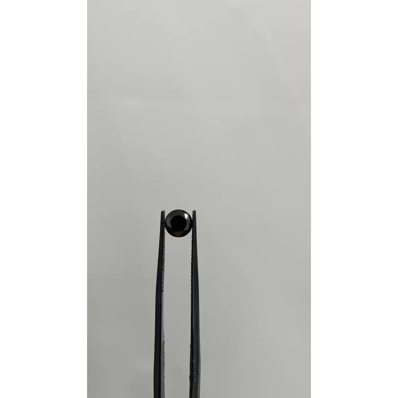 Diament o barwie fantazyjnej szlif okrągły, 0.61ct, VVS2, Fancy Black, GIA 7508703563