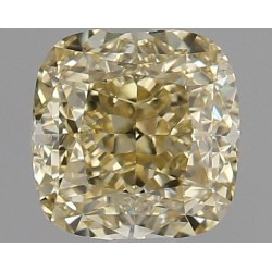 Diament o barwie fantazyjnej szlif poduszkowy brylantowy, 0.92ct, VS1, Fancy Yellow, GIA 2207219605