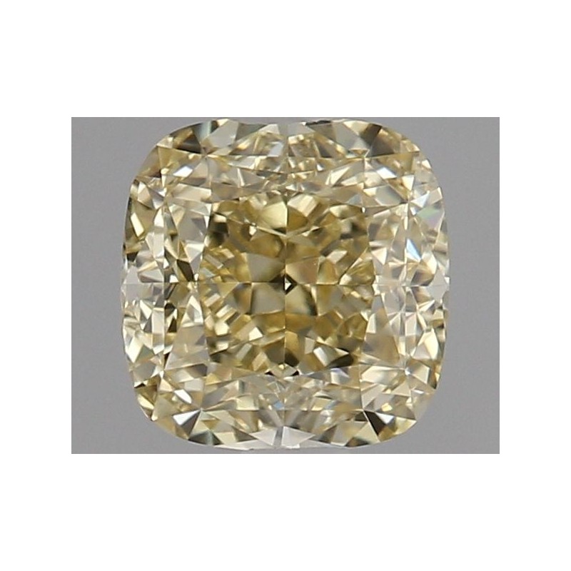 Diament o barwie fantazyjnej szlif poduszkowy brylantowy, 0.92ct, VS1, Fancy Yellow, GIA 2207219605