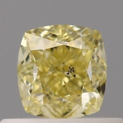 Diament o barwie fantazyjnej szlif poduszkowy modyfikowany, 0.51ct, SI2, Fancy Intense Yellow, GIA 2211654013