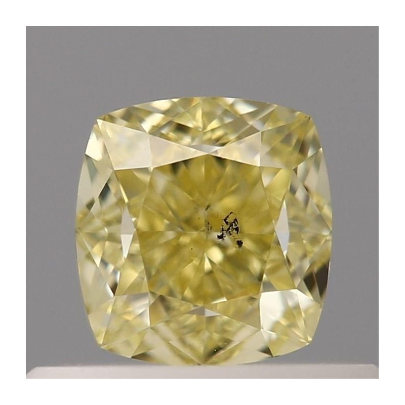 Diament o barwie fantazyjnej szlif poduszkowy modyfikowany, 0.51ct, SI2, Fancy Intense Yellow, GIA 2211654013 Diament o barwie fantazyjnej szlif poduszkowy modyfikowany, 0.51ct, SI2, Fancy Intense Yellow, GIA 2211654013