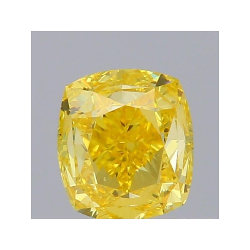 Diament o barwie fantazyjnej szlif poduszkowy modyfikowany, 0.5ct, VS2, Fancy Vivid Yellow, GIA 5212653997 Diament o barwie fantazyjnej szlif poduszkowy modyfikowany, 0.5ct, VS2, Fancy Vivid Yellow, GIA 5212653997