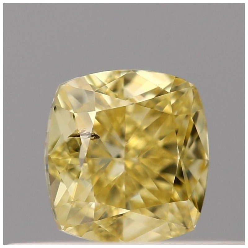 Diament o barwie fantazyjnej szlif poduszkowy modyfikowany, 0.34ct, SI2, Fancy Intense Yellow, GIA 6381877984 Diament o barwie fantazyjnej szlif poduszkowy modyfikowany, 0.34ct, SI2, Fancy Intense Yellow, GIA 6381877984