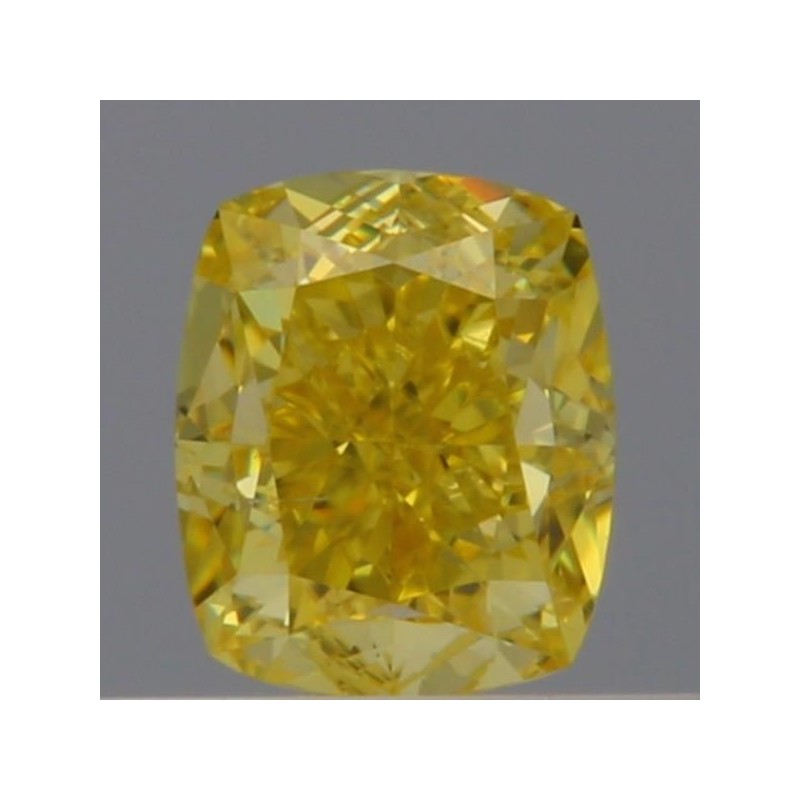 Diament o barwie fantazyjnej szlif poduszkowy modyfikowany, 0.5ct, SI1, Fancy Intense Yellow, GIA 7383877620 Diament o barwie fantazyjnej szlif poduszkowy modyfikowany, 0.5ct, SI1, Fancy Intense Yellow, GIA 7383877620