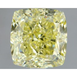 Diament o barwie fantazyjnej szlif poduszkowy brylantowy, 1.52ct, VS1, Fancy Light Yellow, GIA 6482197366