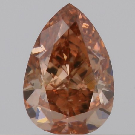 Diament o barwie fantazyjnej szlif gruszkowy, 0.33ct, SI1, Fancy Brown Orange, GIA 1172807977