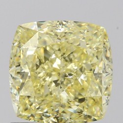 Diament o barwie fantazyjnej szlif poduszkowy brylantowy, 1.51ct, SI2, Fancy  Yellow, GIA 6472115173