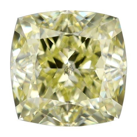 Diament o barwie fantazyjnej szlif poduszkowy modyfikowany, 1ct, SI2, Fancy Yellow, GIA 7456727518