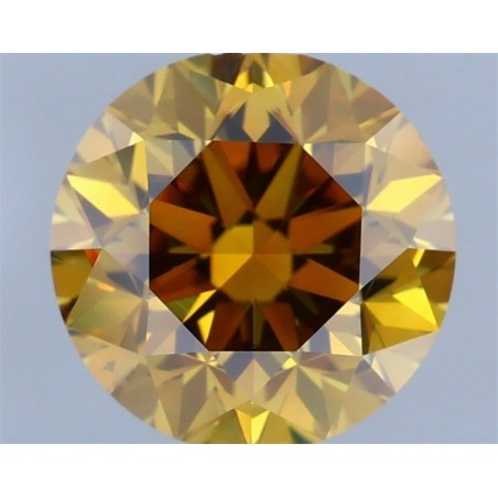 Diament o barwie fantazyjnej szlif okrągły, 1.01ct, VS2, Fancy Deep Brown Yellow, GIA 7452488141