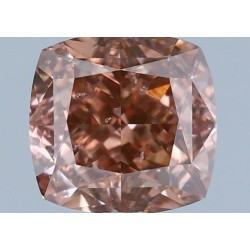 Diament o barwie fantazyjnej szlif poduszkowy brylantowy, 1.01ct, SI2, Fancy Deep Brown Pink, GIA 7446579128