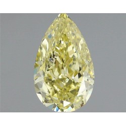 Diament o barwie fantazyjnej szlif gruszkowy, 1ct, SI2, Fancy Intense Yellow, GIA 2225854186