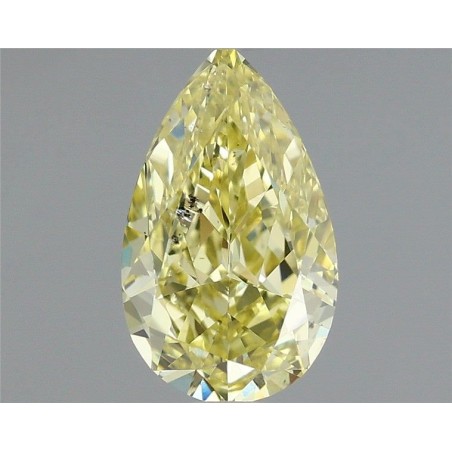 Diament o barwie fantazyjnej szlif gruszkowy, 1ct, SI2, Fancy Intense Yellow, GIA 2225854186