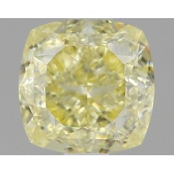Diament o barwie fantazyjnej szlif poduszkowy modyfikowany, 1ct, SI1, Fancy Yellow, GIA 1463393853