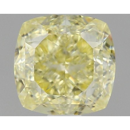 Diament o barwie fantazyjnej szlif poduszkowy modyfikowany, 1ct, SI1, Fancy Yellow, GIA 1463393853