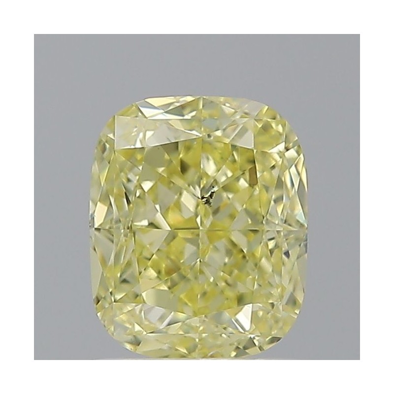 Diament o barwie fantazyjnej szlif poduszkowy modyfikowany, 1.12ct, SI2, Fancy Yellow, GIA 2231337101