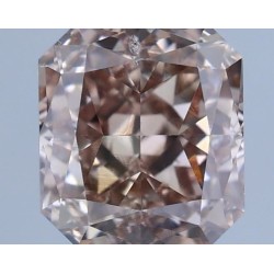 Diament o barwie fantazyjnej radiant, 1.01ct, SI1, Fancy Pinkish Brown, GIA 1429983084