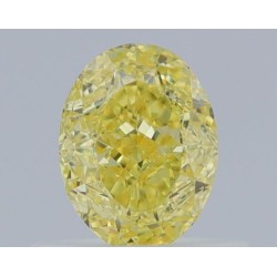 Diament o barwie fantazyjnej szlif owalny, 0.61ct, VS2, Fancy Intense Yellow, GIA 2225819841