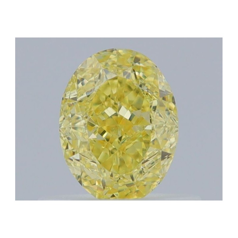 Diament o barwie fantazyjnej szlif owalny, 0.61ct, VS2, Fancy Intense Yellow, GIA 2225819841