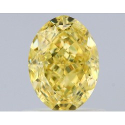 Diament o barwie fantazyjnej szlif owalny, 1.01ct, VS2, Fancy Intense Yellow, GIA 5513566639