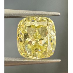 Diament o barwie fantazyjnej szlif poduszkowy brylantowy, 1.64ct, VS1, Fancy Yellow, GIA 6233425380
