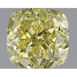 Diament o barwie fantazyjnej szlif poduszkowy modyfikowany, 1.32ct, SI2, Fancy Yellow, GIA 1419252741