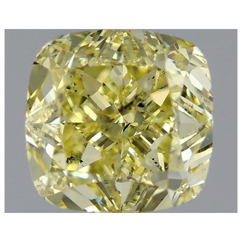 Diament o barwie fantazyjnej szlif poduszkowy modyfikowany, 1.32ct, SI2, Fancy Yellow, GIA 1419252741