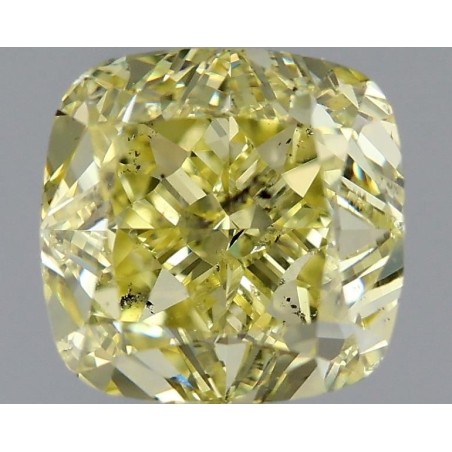 Diament o barwie fantazyjnej szlif poduszkowy modyfikowany, 1.32ct, SI2, Fancy Yellow, GIA 1419252741