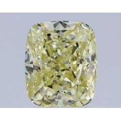 Diament o barwie fantazyjnej szlif poduszkowy brylantowy, 1ct, VS2, Fancy Light  Yellow, GIA 6224662313