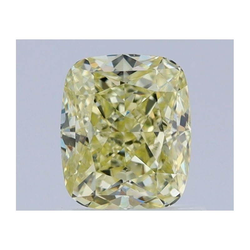Diament o barwie fantazyjnej szlif poduszkowy brylantowy, 1ct, VS2, Fancy Light  Yellow, GIA 6224662313