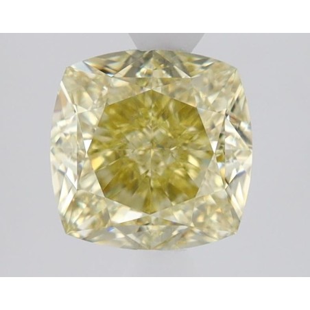 Diament o barwie fantazyjnej szlif poduszkowy brylantowy, 1.54ct, VS1, Fancy Brownish Greenish Yellow, GIA 6505705485