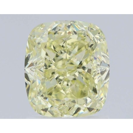 Diament o barwie fantazyjnej szlif poduszkowy modyfikowany, 1.65ct, VS2, Fancy Light Yellow, GIA 2221856613