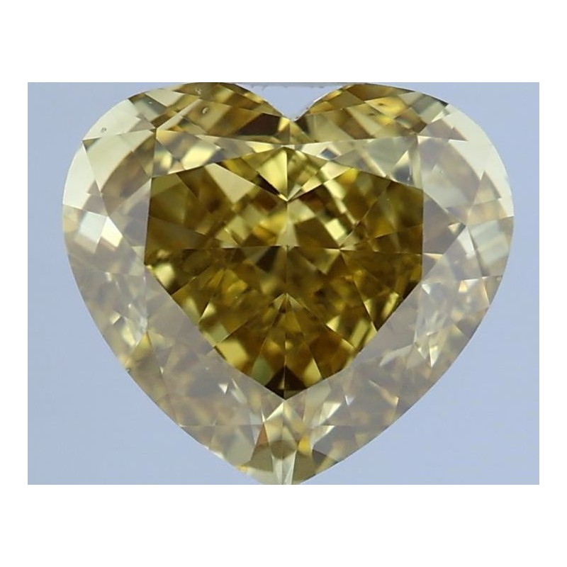 Diament o barwie fantazyjnej serce, 1.53ct, VS1, Fancy Deep Brownish Greenish Yellow, GIA 7491280555 Diament o barwie fantazyjnej serce, 1.53ct, VS1, Fancy Deep Brownish Greenish Yellow, GIA 7491280555