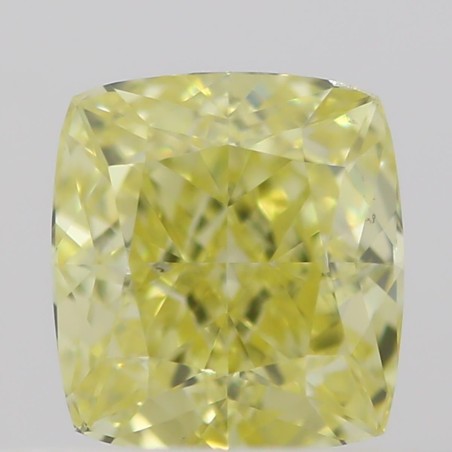 Diament o barwie fantazyjnej szlif poduszkowy brylantowy, 0.45ct, SI1, Fancy Intense Yellow, GIA 1418806324