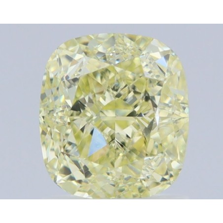 Diament o barwie fantazyjnej szlif poduszkowy modyfikowany, 1.56ct, VVS1, Fancy Light Yellow, GIA 2221811419
