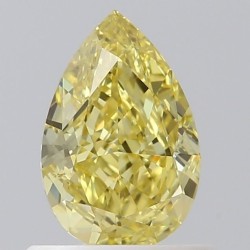 Diament o barwie fantazyjnej szlif gruszkowy, 0.73ct, VVS2, Fancy Intense Yellow, GIA 6501476816