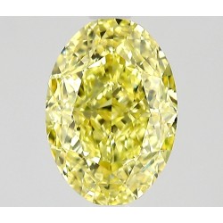 Diament o barwie fantazyjnej szlif owalny, 0.9ct, VS1, Fancy Yellow, GIA 6532047194
