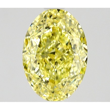 Diament o barwie fantazyjnej szlif owalny, 0.9ct, VS1, Fancy Yellow, GIA 6532047194