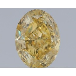 Diament o barwie fantazyjnej szlif owalny, 1.02ct, VS2, Fancy Brownish Yellow, GIA 7452510923