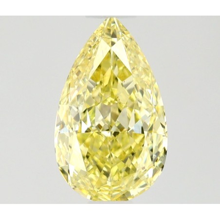 Diament o barwie fantazyjnej szlif gruszkowy, 0.55ct, VS2, Fancy Yellow, GIA 7538046804