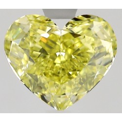 Diament o barwie fantazyjnej serce, 0.9ct, SI1, Fancy Intense Yellow, GIA 1533256141