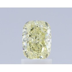 Diament o barwie fantazyjnej szlif poduszkowy brylantowy, 1.53ct, VS1, Fancy Light Yellow, GIA 2434087394