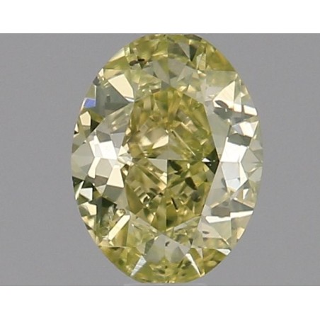Diament o barwie fantazyjnej szlif owalny, 0.5ct, SI2, Fancy Intense Yellow, GIA 2356729364