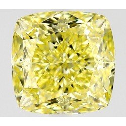 Diament o barwie fantazyjnej szlif poduszkowy modyfikowany, 1.08ct, VS1, Fancy Intense Yellow, GIA 6525732804