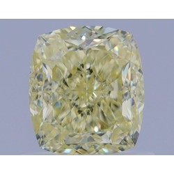 Diament o barwie fantazyjnej szlif poduszkowy brylantowy, 1.02ct, VVS1, Fancy Light Yellow, GIA 1469919242