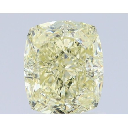 Diament o barwie fantazyjnej szlif poduszkowy brylantowy, 1.51ct, VS2, Fancy Light  Yellow, GIA 7441930389